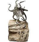 Mario Buccellati Italian 800 Silver Octopus Figure on Fossilized Wood c. 1970