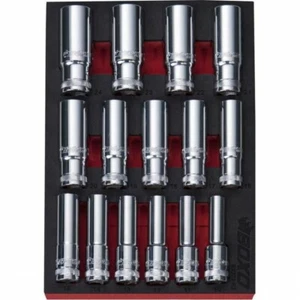 Boxo Tools 15 Piece 1/2" DRIVE 12 Point Deep Socket Set (10-24MM)- BX271-R2 - Picture 1 of 1