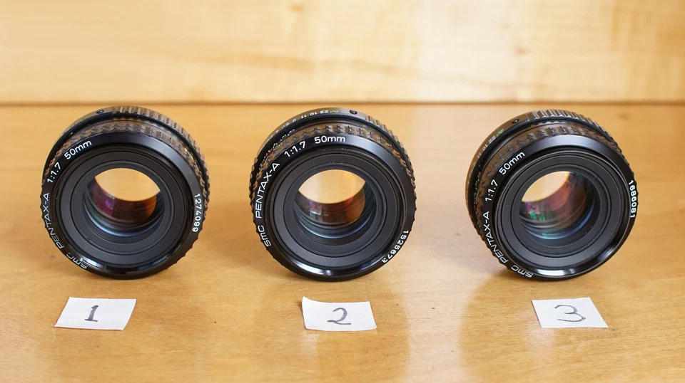 1x SMC Pentax-A 50mm F1.7  Lens pentax K / PK Mount 3 Choices Exclt Condition - Image 1 of 1