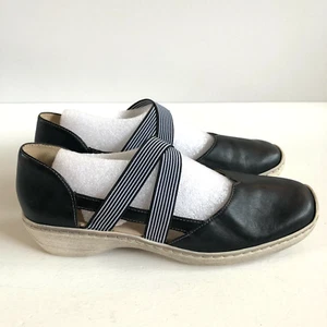 Remonte Womens Sz 41 US 8.5 Mary Jane Soft Black Leather Slip On Shoes Leather - Picture 1 of 8