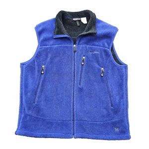 Patagonia Waffle Fleece Mens Large full zip vest drawstring hem multiple pockets - Picture 1 of 12