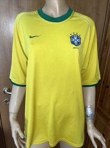 BRAZIL NATIONAL TEAM 2000/2002 HOME FOOTBALL SOCCER SHIRT JERSEY NIKE MENS sz L - Picture 1 of 10