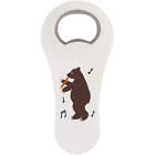 'Flute Playing Grizzly Bear' Bottle Opener Fridge Magnet (BO00082888)