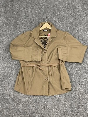 AVENUE Jacket Womens  14 16 Button Up Khaki Lightweight Shirt Green  N298 - Image 1 of 4