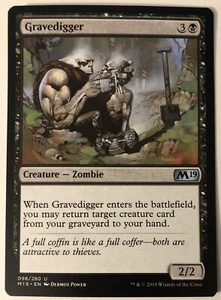 MTG Gravedigger Magic 2019 098/280 Regular Uncommon - Imagen 1 de 1