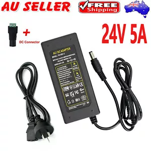 AC 240V To DC 24V 5A 120W Power Supply Adapter Transformer AU Plug for Led Strip - Picture 1 of 12