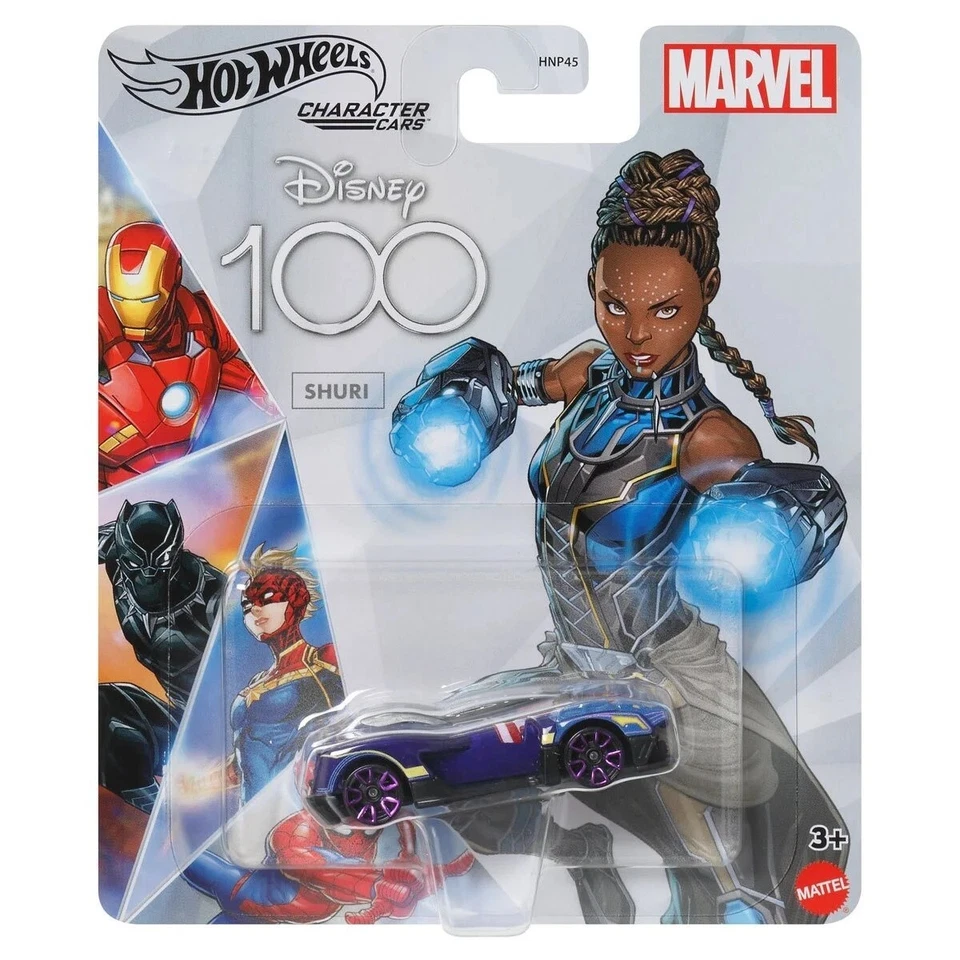 Auto Dei Personaggi Hot Wheels - Disney 100 MARVEL Shuri (BBHNP65) - Immagine 1 di 1