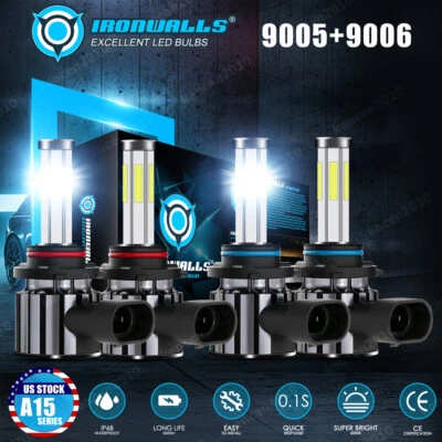 Para Chevy C/K1500 K2500 K3500 1990-1998 6 Lados LED Faros Luz Alta Baja Foto 1 de 4