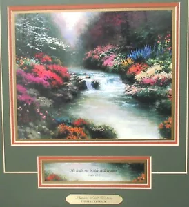 THOMAS KINKADE "BESIDE STILL WATERS " OFFSET LITHOGRAPH WITH CERTIFIACTE  - Picture 1 of 4