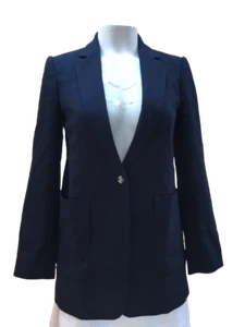 Club Monaco Women Textured Blazer Veste Navy/Bleu Marine Size 0 NWT $289.00 - Picture 1 of 2