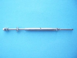 Tensor de acero inoxidable T316 para barandilla de cable con varilla roscada - cable de 1/8" - Imagen 1 de 1