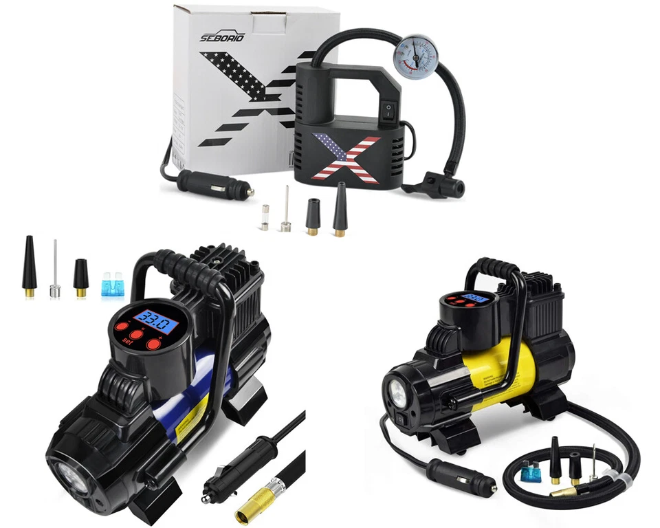 Heavy Duty Portable 12V 1 Car Tire Inflator Pump Air Compressor RV Truck 150 PSI - Image 1 of 1