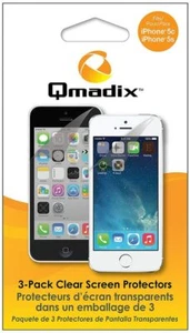 Qmadix 3-Pack Clear Screen Protectors for iPhone 5c/5s (Lot of 2) - Picture 1 of 3
