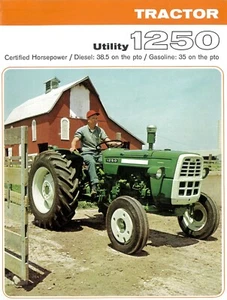 Oliver Utility 1250 Tractor 3pt Hitch PTO Color Brochure Gas & Diesel Motor - Picture 1 of 9