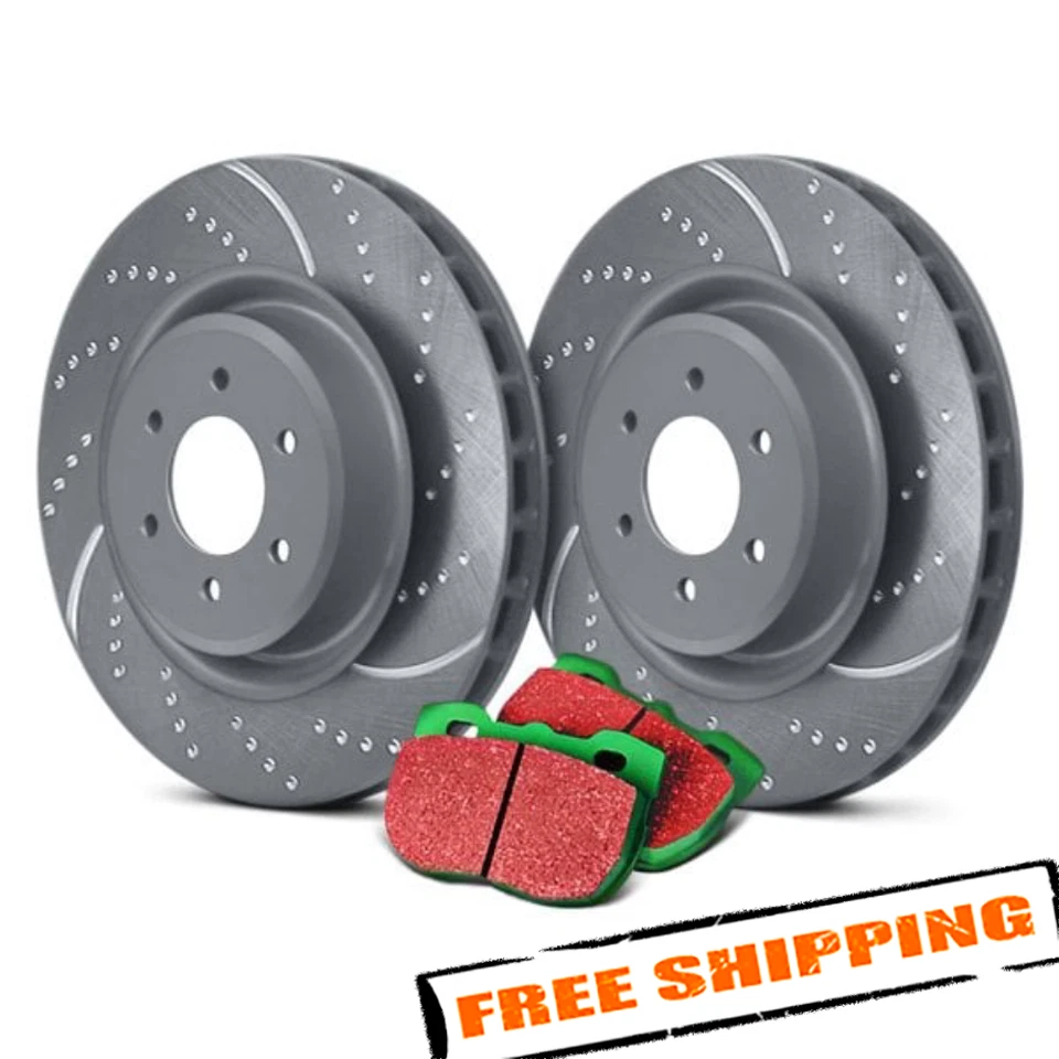 Kit de freio traseiro EBC Stage 10 Super Sport com covinhas e ranhuras para 14-19 Kia Cadenza - Imagem 1 de 4