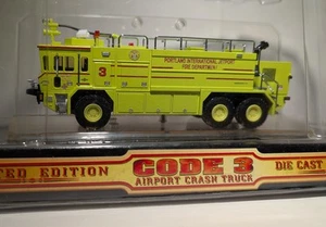 1/64 CODE 3 Collectibles Custom Portland Me int'l Jetport Crash 3 Oshkosh T3000 - Picture 1 of 14