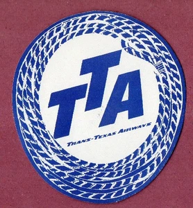 Airline luggage label Trans Texas Airways #404 - Picture 1 of 1