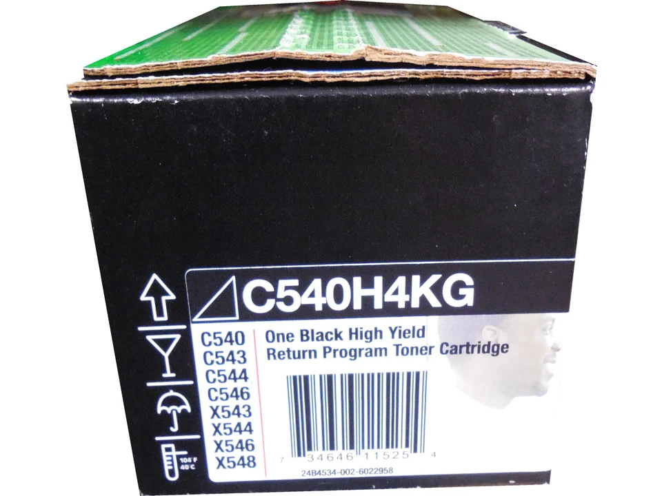 Cartucho de tóner negro alto rendimiento Lexmark C540H4KG 2,5 k Foto 1 de 1