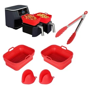 2 Pcs Air Fryer Silicone liners pot for Ninja, Air 8qt Air fryer liners, Air ... - Picture 1 of 8