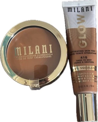 Milani Makeup Bundle - Glow Skin Tint & Cream-to-Powder Foundation - Image 1 of 2