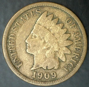 1909 S Indian Head Cent Penny Good Condition Genuine Key Date Coin - Picture 1 of 2