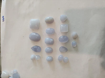 Lote Cabujón Calcedonia 200 Cts Grandes Tamaños Para Joyería  Foto 1 de 4