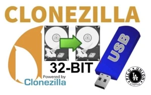 CloneZilla Bootable USB 32Bit Live Linux Imaging Backup Copy Restore Clone - Picture 1 of 1