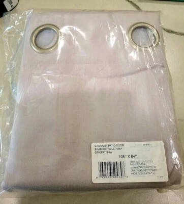 Panel de cortina de sarga cepillada para puerta de patio con ojal BALLARD DESIGNS, 108” X 84” NUEVO CON ETIQUETAS Foto 1 de 3