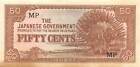 Malaysia 50 Cent nd. 1942 Block MP Zweiter Weltkrieg Ausgabe unzirkuliert Banknote L03