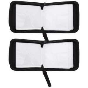  2Pcs CD Case 40 Capacity Travel DVD Case Protective Zipper CD Case Holder Car - Afbeelding 1 van 12