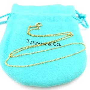 Collana Tiffany & Co. Oro Giallo 18k Paloma Picasso 16" Pollici Rolo Catena Cavo - Foto 1 di 9