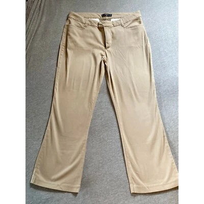 Pantalones de vestir para mujer RIDERS beige elástico corte bota talla 14p pantalones Foto 1 de 4