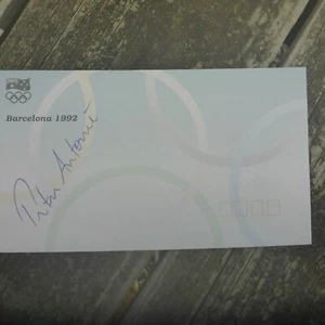 PETER ANTONIE HAND SIGNED GOLD MEDALIST 92 BARCELONA COVER - Picture 1 of 3