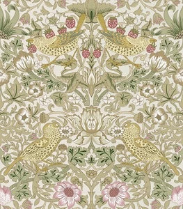 Multi Sizes Wallpaper Yellow Bird Pattern Botanical Sticker Strawberry Decal US - Picture 1 of 9