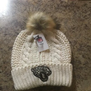 Jacksonville Jaguars NFL Team Apparel Licensed Women's Cuffed Knit Hat OSFA - Picture 1 of 8