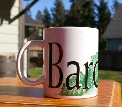 Starbucks Coffee Company Barcelona Spain Green City Mug Collector Series - Image 1 of 4
