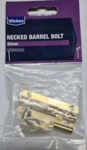 Wickes Necked Barrel Bolt 63mm Polished Brass - Picture 1 of 1