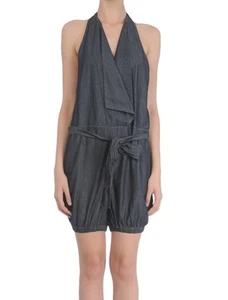 STELLA McCARTNEY Denim Wrap Halter Jumpsuit Playsuit Romper 44 8 - Picture 1 of 2