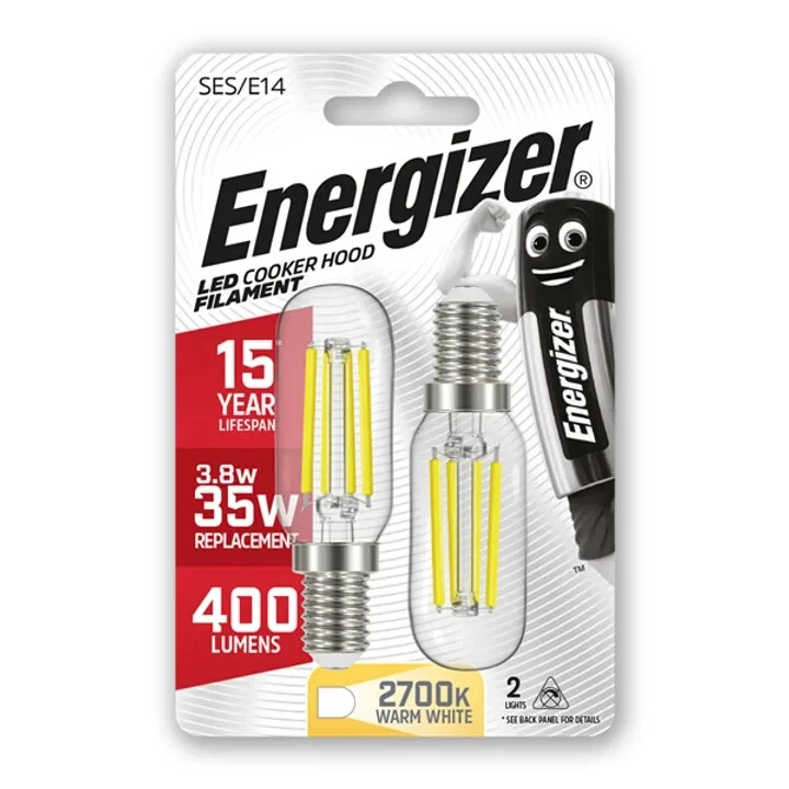 2 x Energizer LED 4W=35W Cooker Hood Extractor Fan Lamp Light Bulb 240v SES E14 - Image 1 of 1