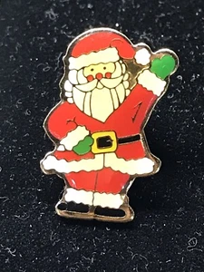 Vintage 1” Colorful Santa Christmas Lapel Pin - Picture 1 of 7