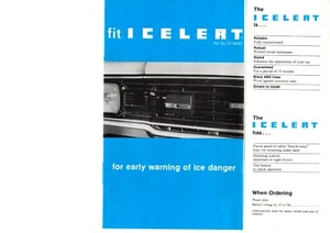 FINDLAY IRVINE ICELERT ANLEITUNG EISWARNUNG 60er 70er Jahre UK Broschüre - Bild 1 von 3
