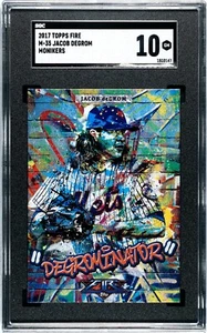 2017 Topps Fire M-35 Jacob DeGrom MONIKERS DEGROMINATOR SGC 10 GEM MINT - Picture 1 of 2
