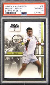 2007 Ace Authentic Straight Sets #16 Novak Djokovic PSA 10 Gem Mint