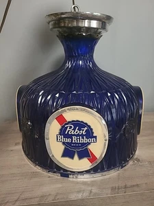 Insegna luminosa lampada a sospensione vintage PABST NASTRO BLU - Foto 1 di 20