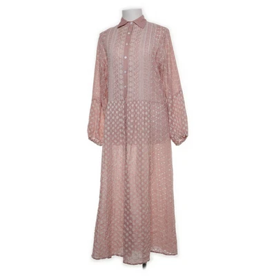 Zara, Maxikleid, Größe: XS, Pink/Weiß, Baumwolle, Gepunktet, Spitze, Damen #GNK - Bild 1 von 4