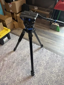 Benro Single Stage Video Tripod A373F and S8 Fluid Head & Bag - Picture 1 of 5