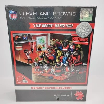 YouTheFan Cleveland Browns Puzzle A Real Nailbiter Jigsaw Purebred Fans NFL NEW - Image 1 of 4