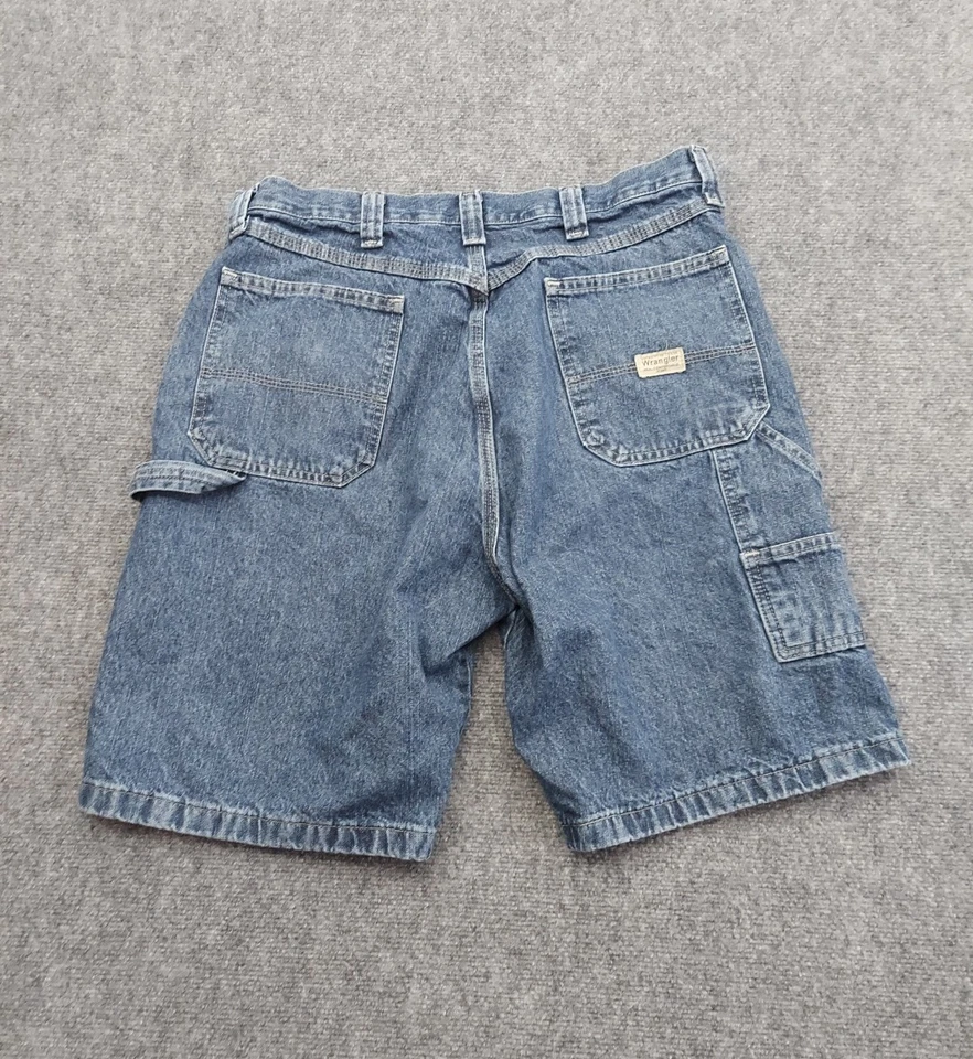 Pantalones Cortos Carga Wrangler Para Hombres 34 Azul Carpintero Utilidad Denim Ropa de Trabajo Exterior Foto 1 de 4