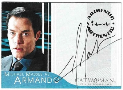Tarjeta autógrafa Michael Masse 2004 Catwoman Inkworks #A3 película Batman Halle Berry Foto 1 de 2