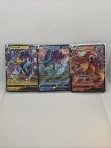 Pokémon Suicune V 031 Raikou V 048 Entei V 022 Evolving Skies Brilliant Stars - Imagen 1 de 7